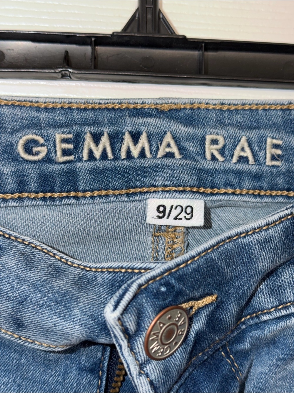 Gemma Rae Women's Blue Star-Appliqué Wide-Leg Jeans - Picture 3 of 5